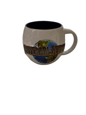 Universal Globe Logo Ceramic Mug with Black Interior